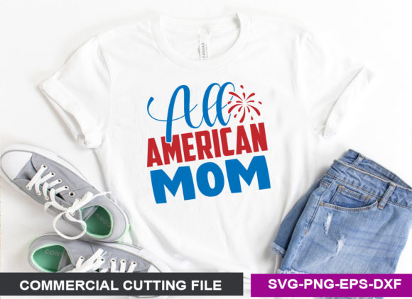 All American Mom- SVG Graphics for Crafts