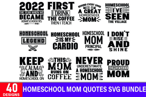 Homeschool Mom Svg Design Bundle: Graphics for Crafts & Content